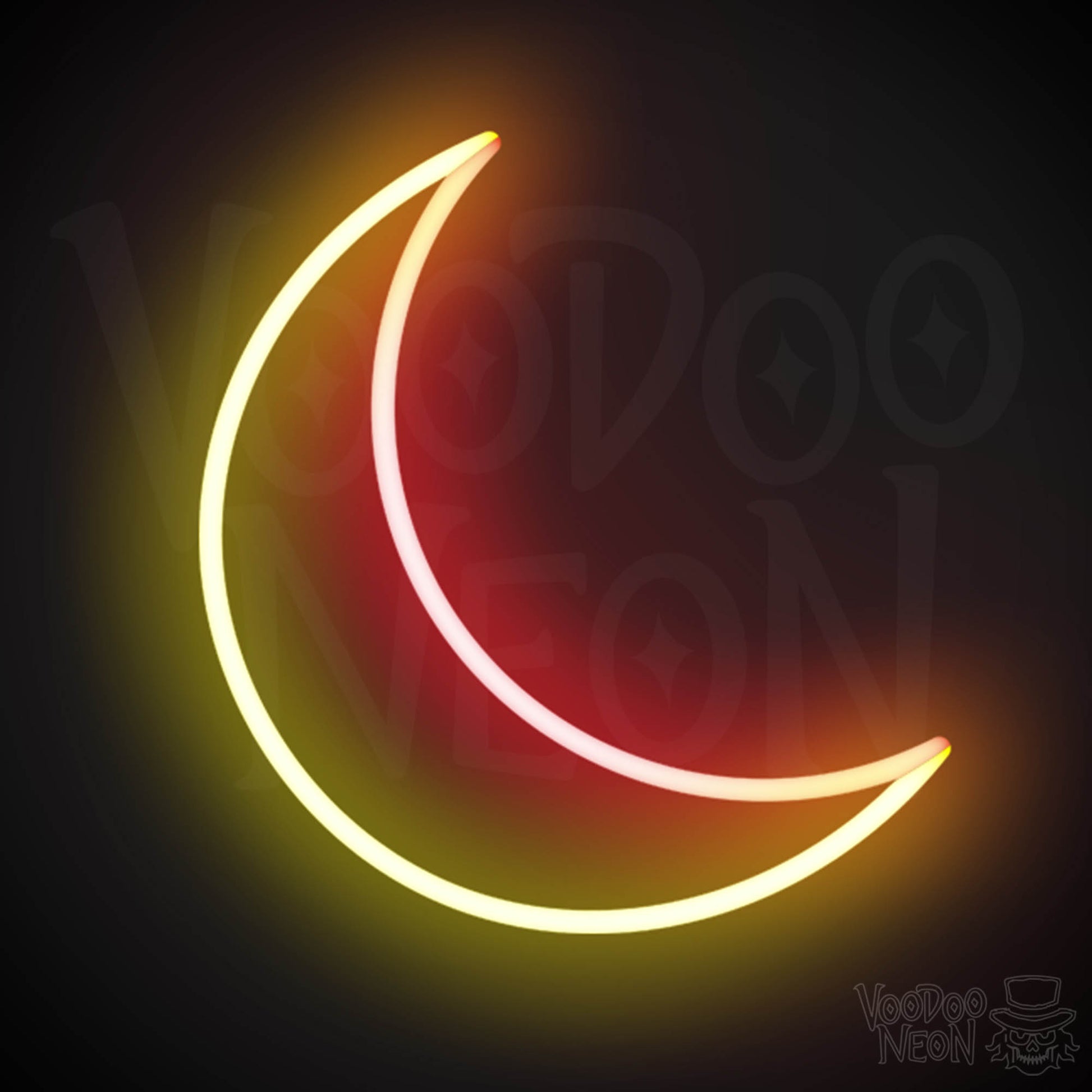 Crescent Moon Neon Sign - Neon Crescent Moon Sign - Color Multi-Color