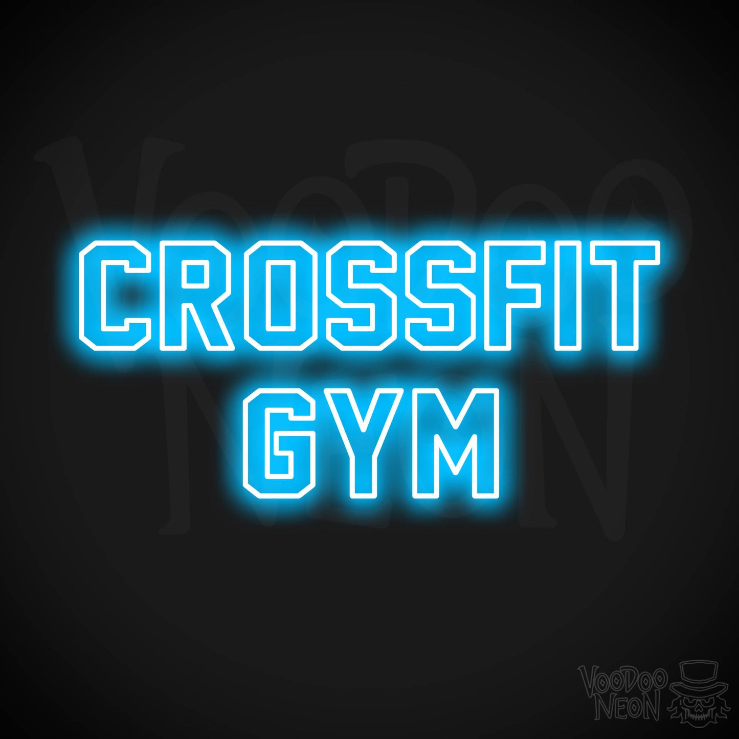 Crossfit Gym LED Neon - Dark Blue