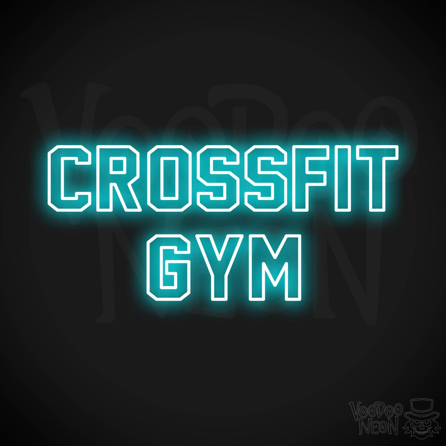 Crossfit Gym LED Neon - Ice Blue