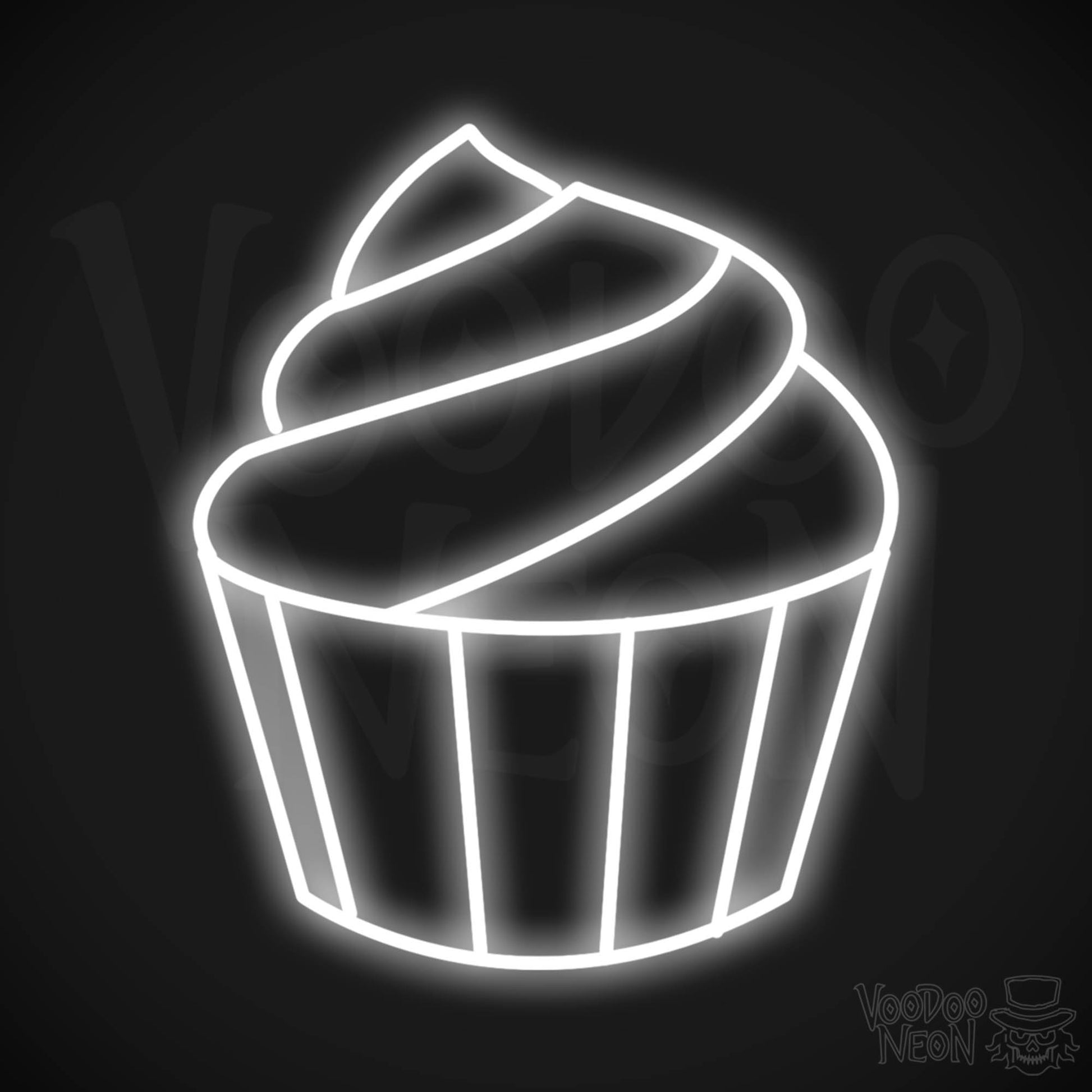 Cupcake LED Neon - White