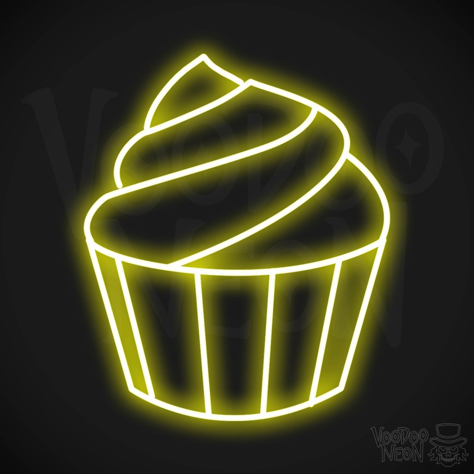 Cupcake LED Neon - Yellow