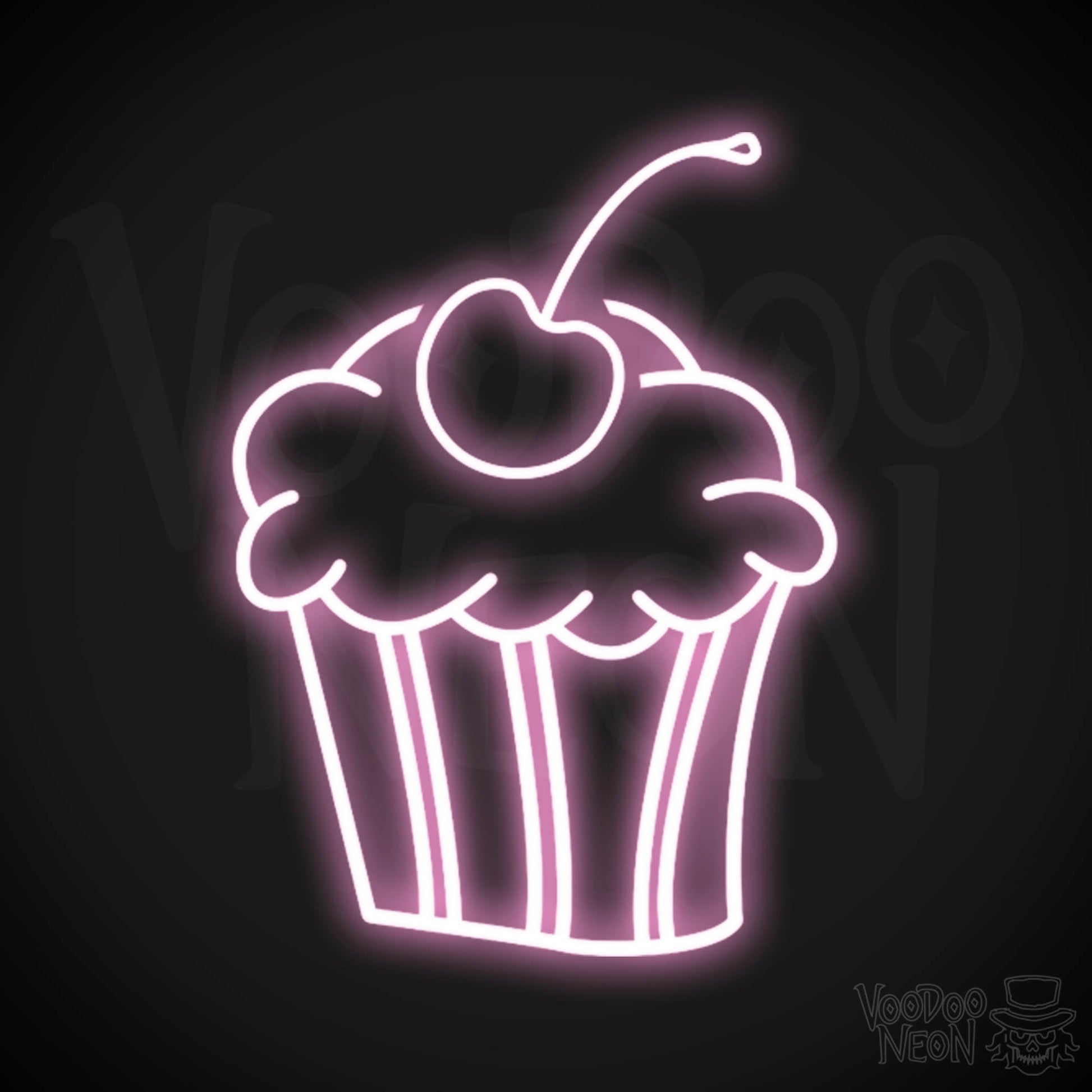 Cupcakes Neon Sign - Neon Cupcakes Sign - Light Up Sign - Wall Art - Color Light Pink