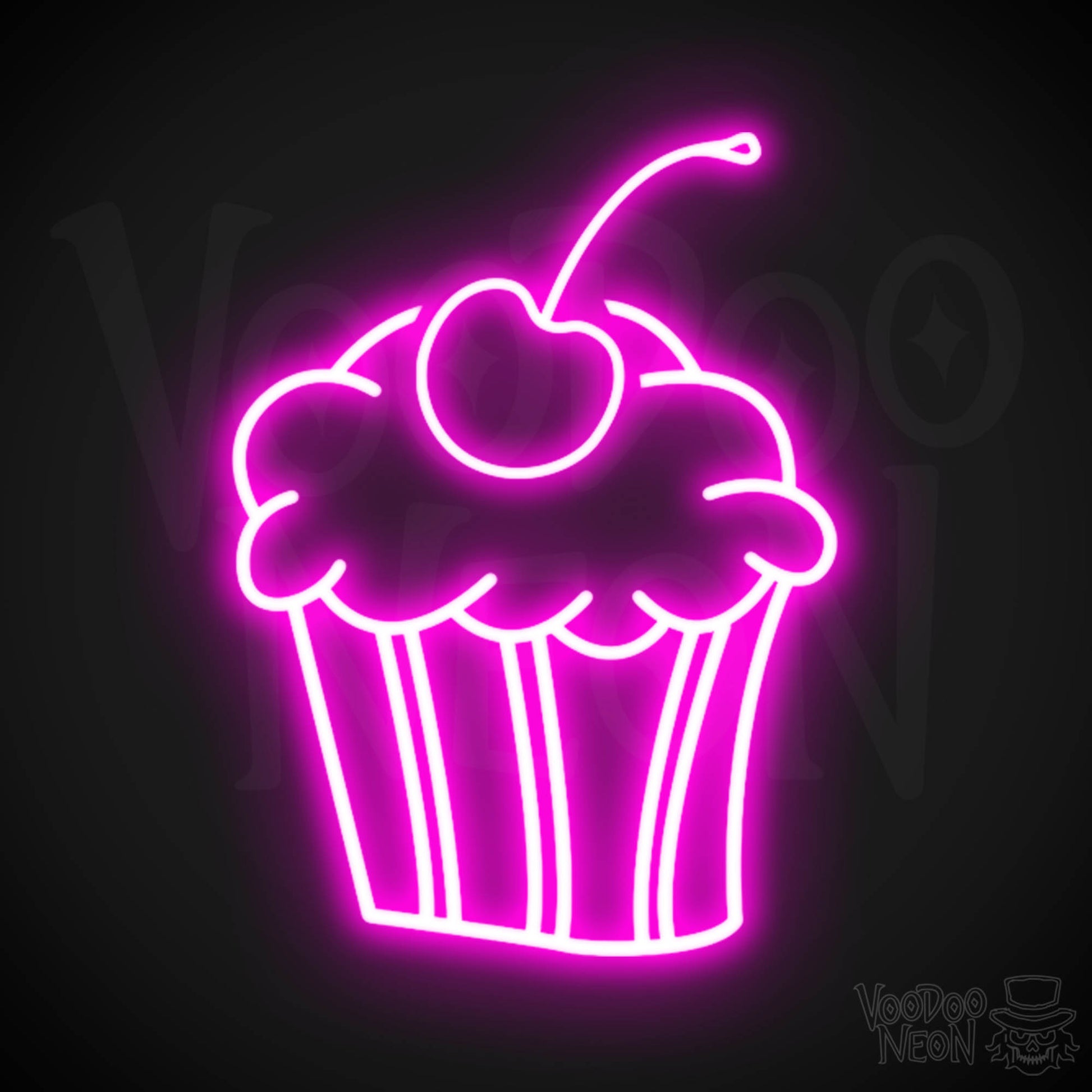 Cupcakes Neon Sign - Neon Cupcakes Sign - Light Up Sign - Wall Art - Color Pink