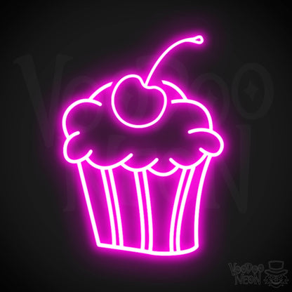 Cupcakes Neon Sign - Neon Cupcakes Sign - Light Up Sign - Wall Art - Color Pink