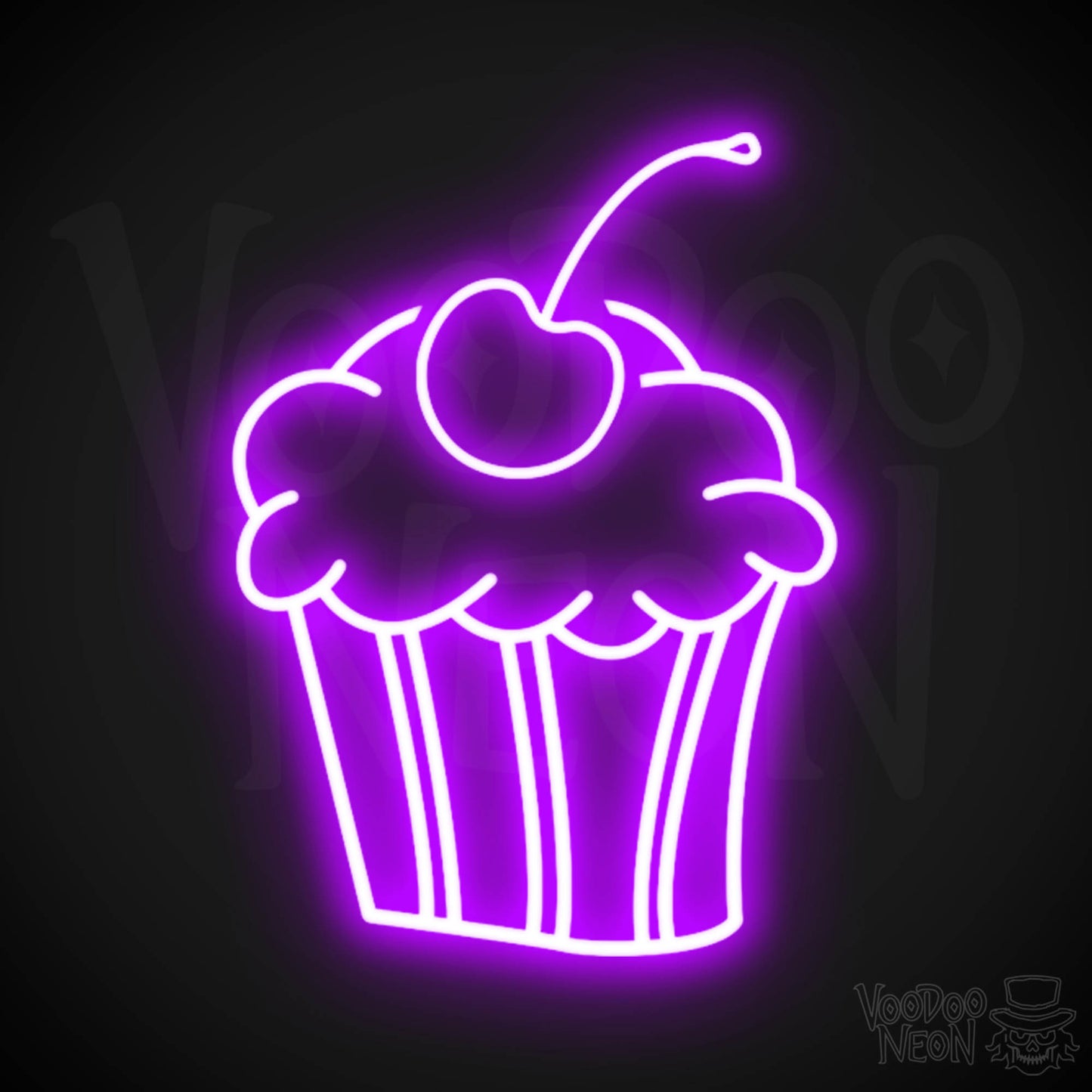 Cupcakes Neon Sign - Neon Cupcakes Sign - Light Up Sign - Wall Art - Color Purple