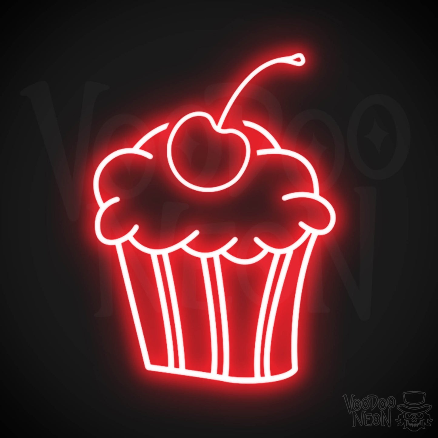 Cupcakes Neon Sign - Neon Cupcakes Sign - Light Up Sign - Wall Art - Color Red