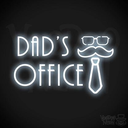 Dads Office Neon Sign - Neon Dads Office Sign - Neon Wall Art - Color Cool White