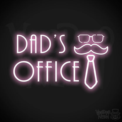 Dads Office Neon Sign - Neon Dads Office Sign - Neon Wall Art - Color Light Pink