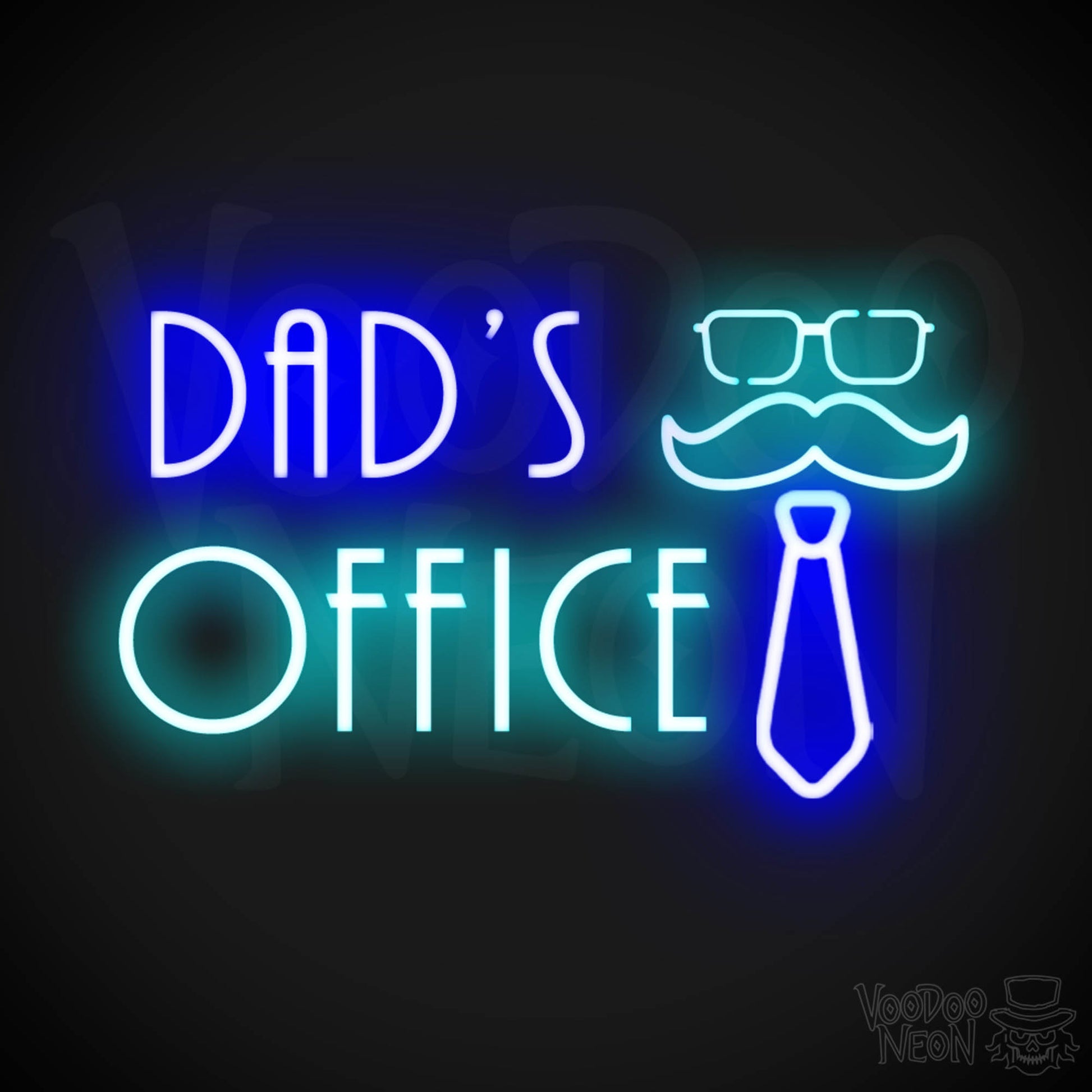 Dads Office Neon Sign - Neon Dads Office Sign - Neon Wall Art - Color Multi-Color