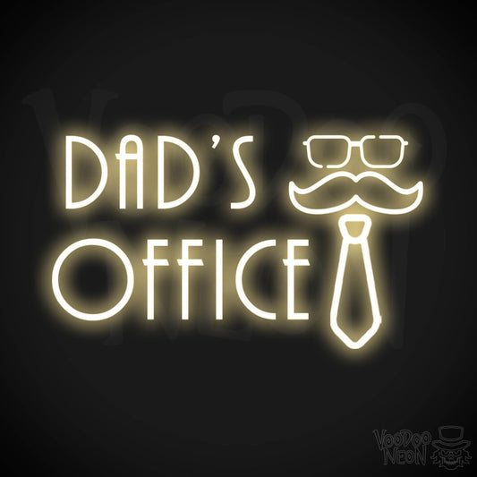 Dads Office Neon Sign - Neon Dads Office Sign - Neon Wall Art - Color Warm White
