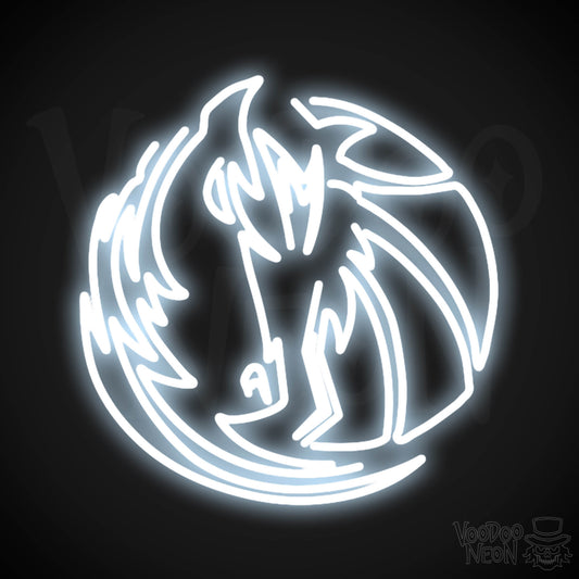 Dallas Mavericks Neon Sign - Dallas Mavericks Sign - Neon Mavericks Wall Art - Color Cool White