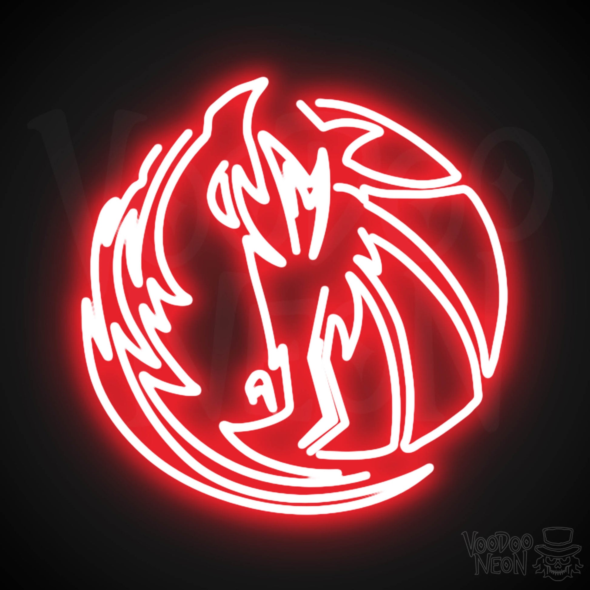 Dallas Mavericks Neon Sign - Dallas Mavericks Sign - Neon Mavericks Wall Art - Color Red