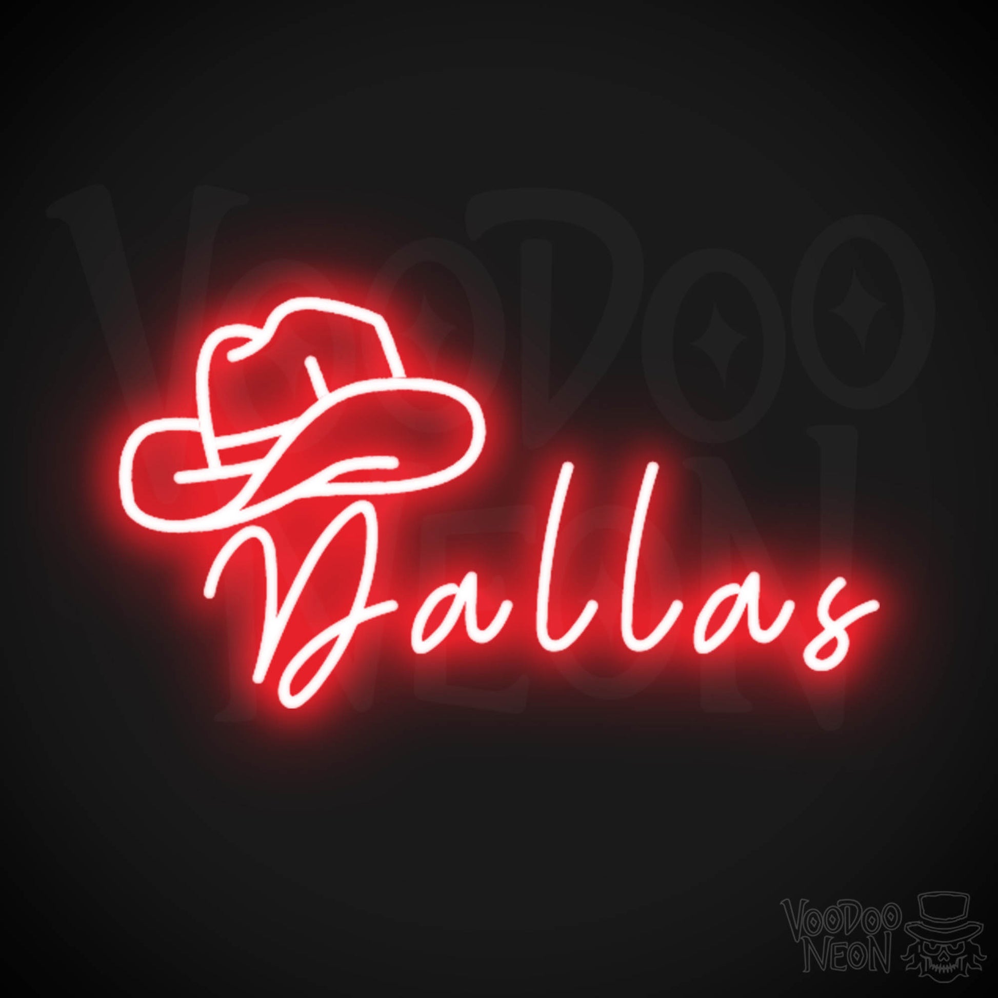 Dallas Neon Sign - Neon Dallas Sign - LED Sign - Color Red
