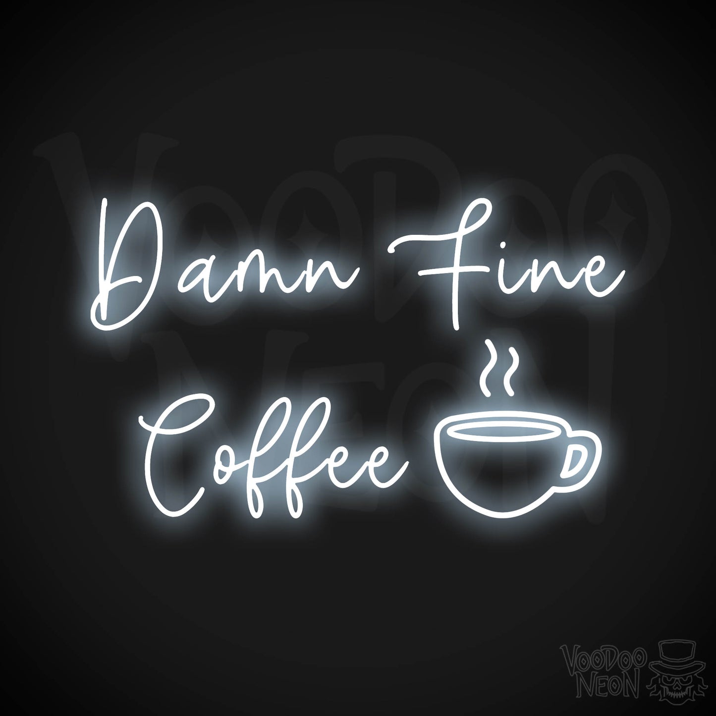 Damn Fine Coffee Neon Sign - Cool White