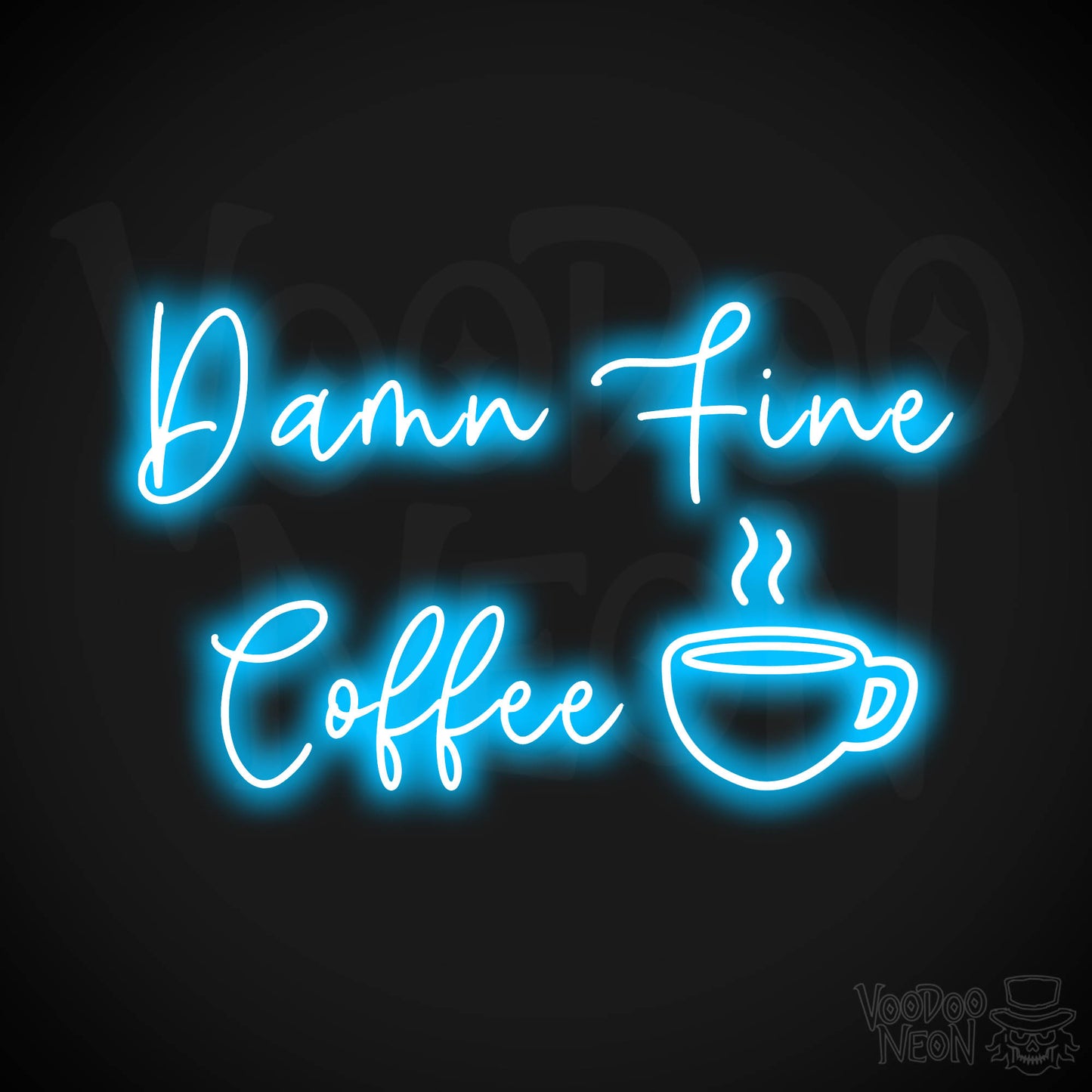 Damn Fine Coffee Neon Sign - Dark Blue