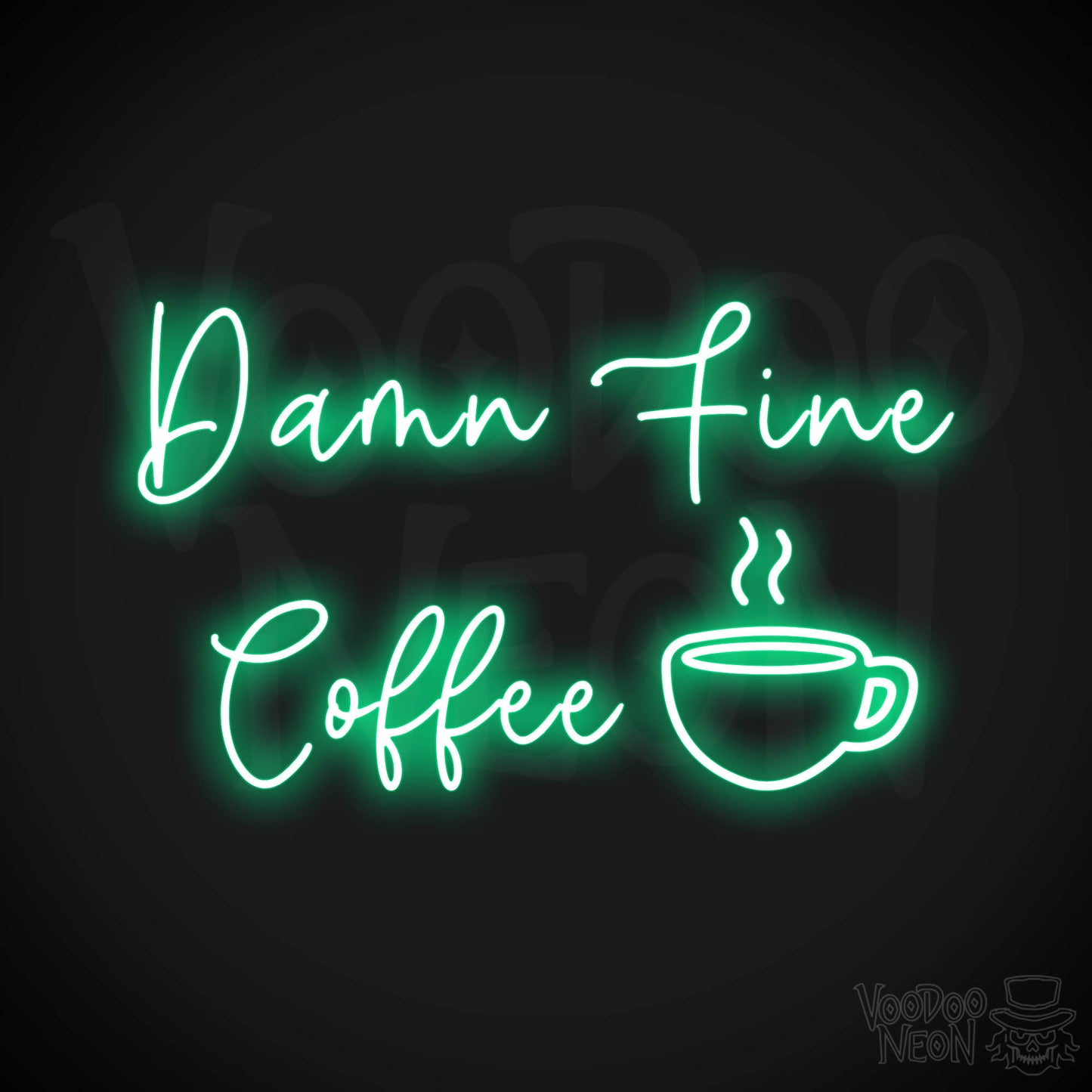 Damn Fine Coffee Neon Sign - Green