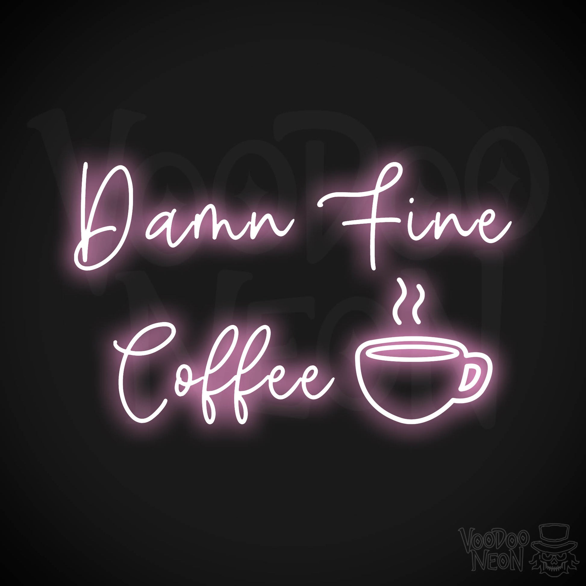 Damn Fine Coffee Neon Sign - Light Pink