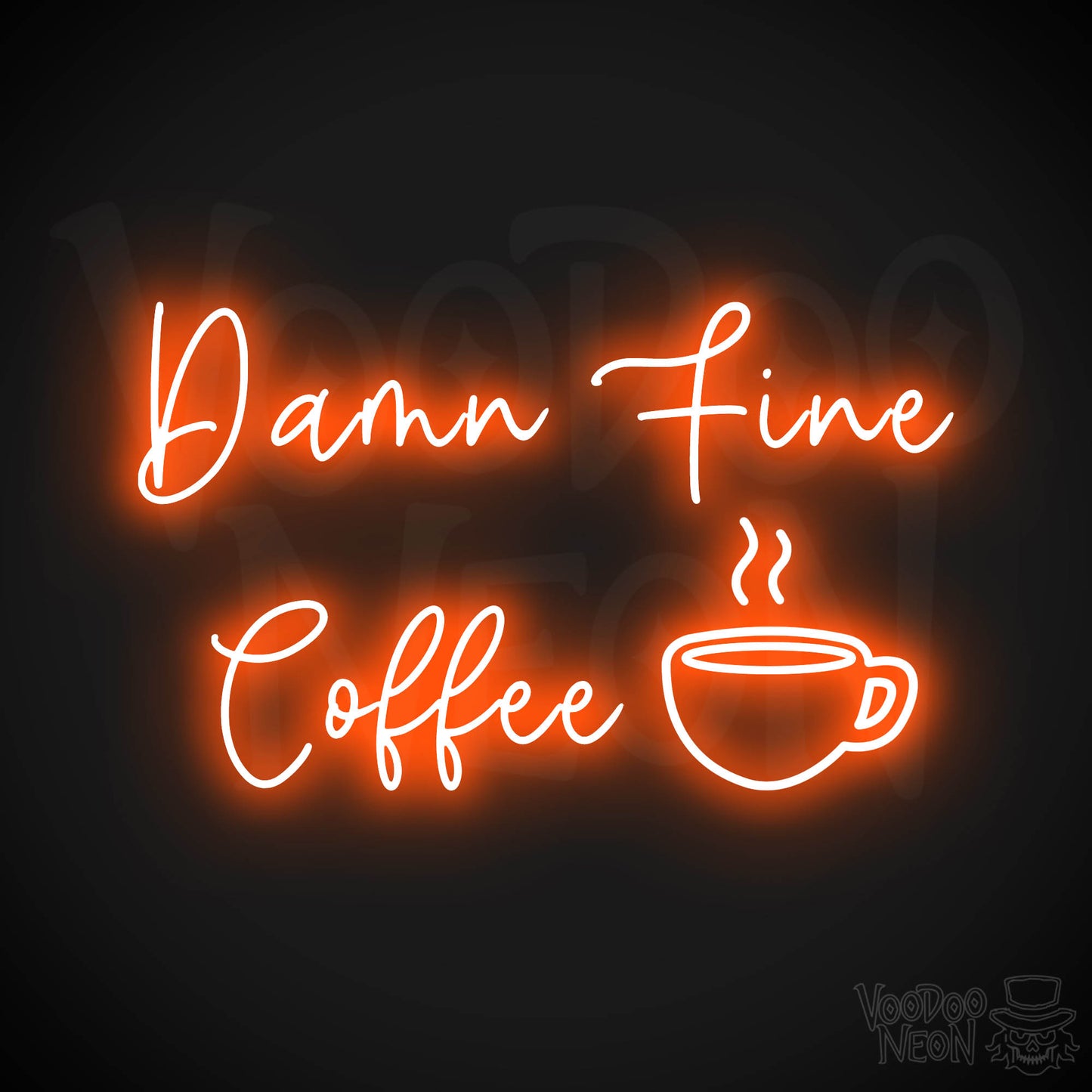 Damn Fine Coffee Neon Sign - Orange