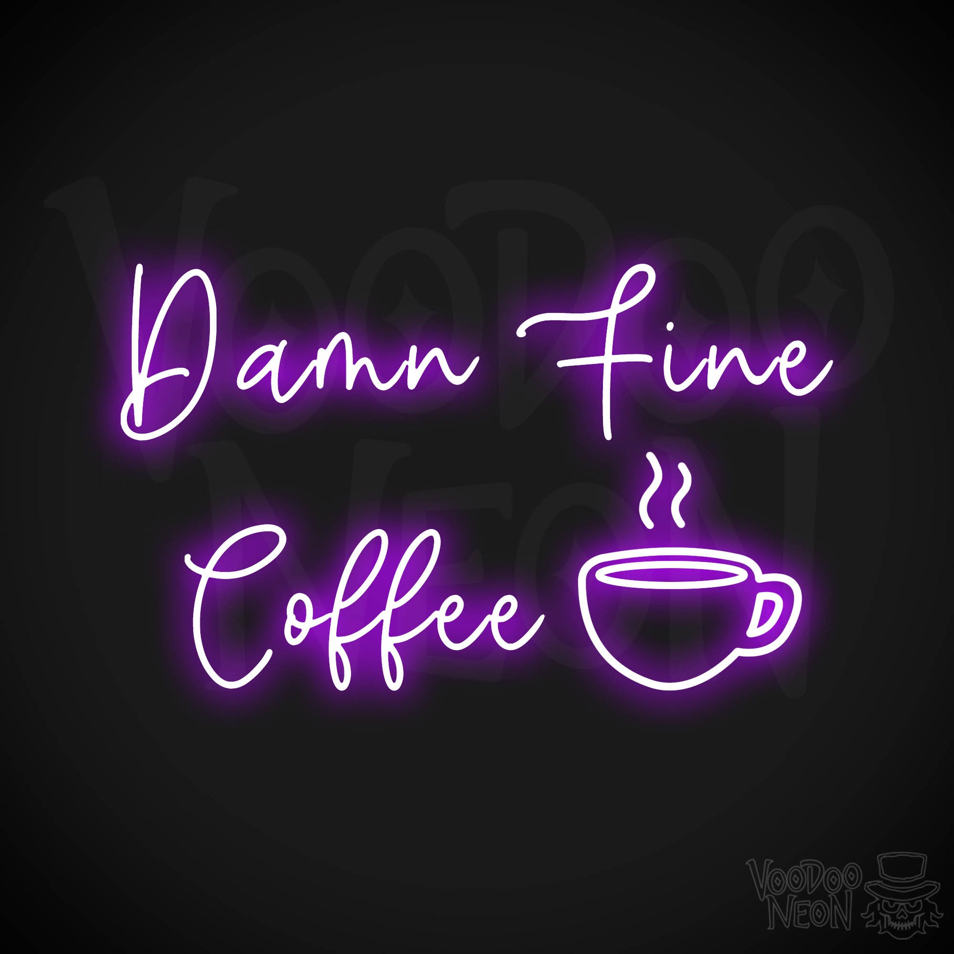 Damn Fine Coffee Neon Sign - Purple