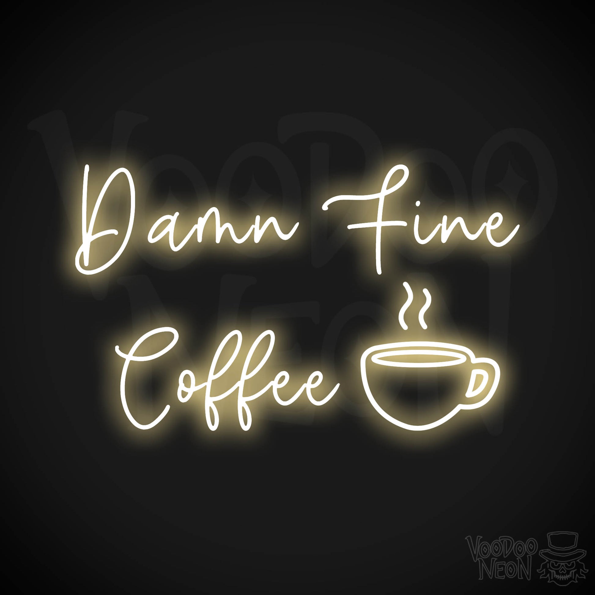 Damn Fine Coffee Neon Sign - Warm White