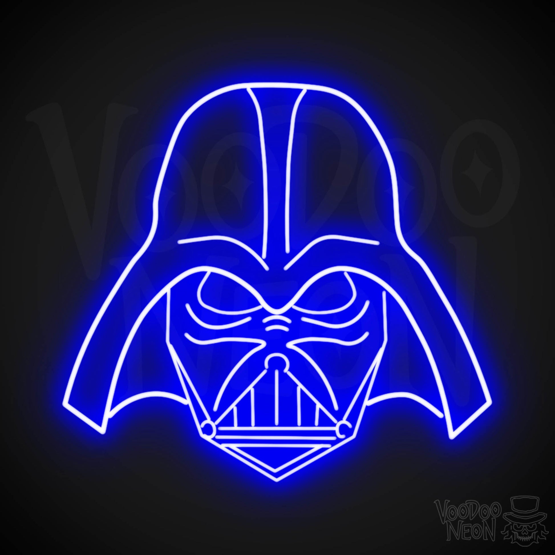 Darth Vader Neon Sign - Neon Darth Vader - Darth Vader LED Light - Color Dark Blue