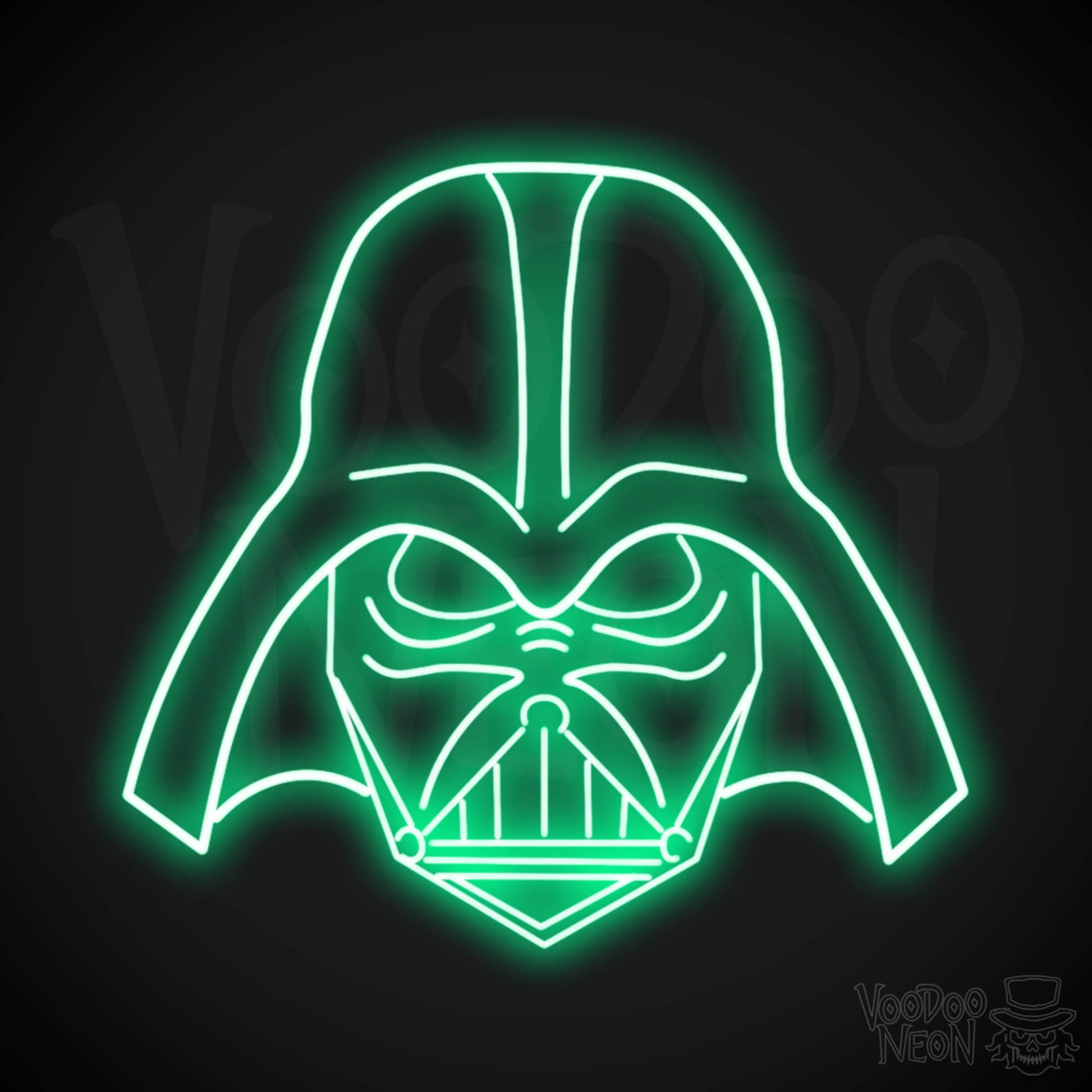 Darth Vader Neon Sign - Neon Darth Vader - Darth Vader LED Light - Color Green