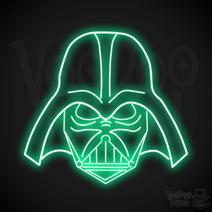 Darth Vader Neon Sign - Neon Darth Vader - Darth Vader LED Light - Color Green