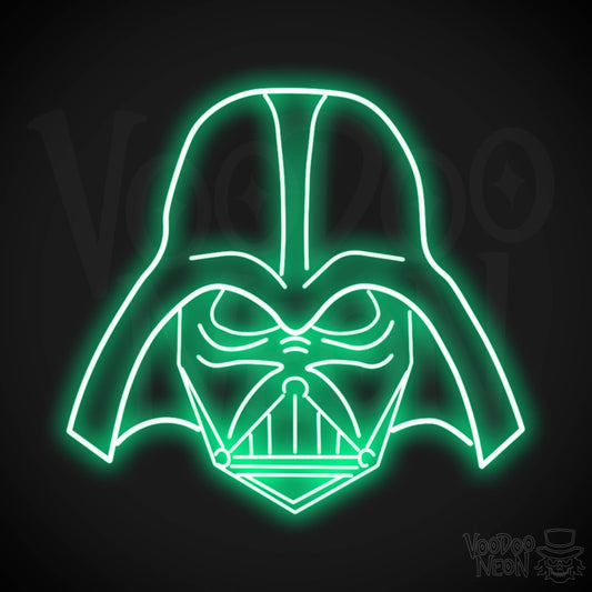 Darth Vader Neon Sign - Neon Darth Vader - Darth Vader LED Light - Color Green
