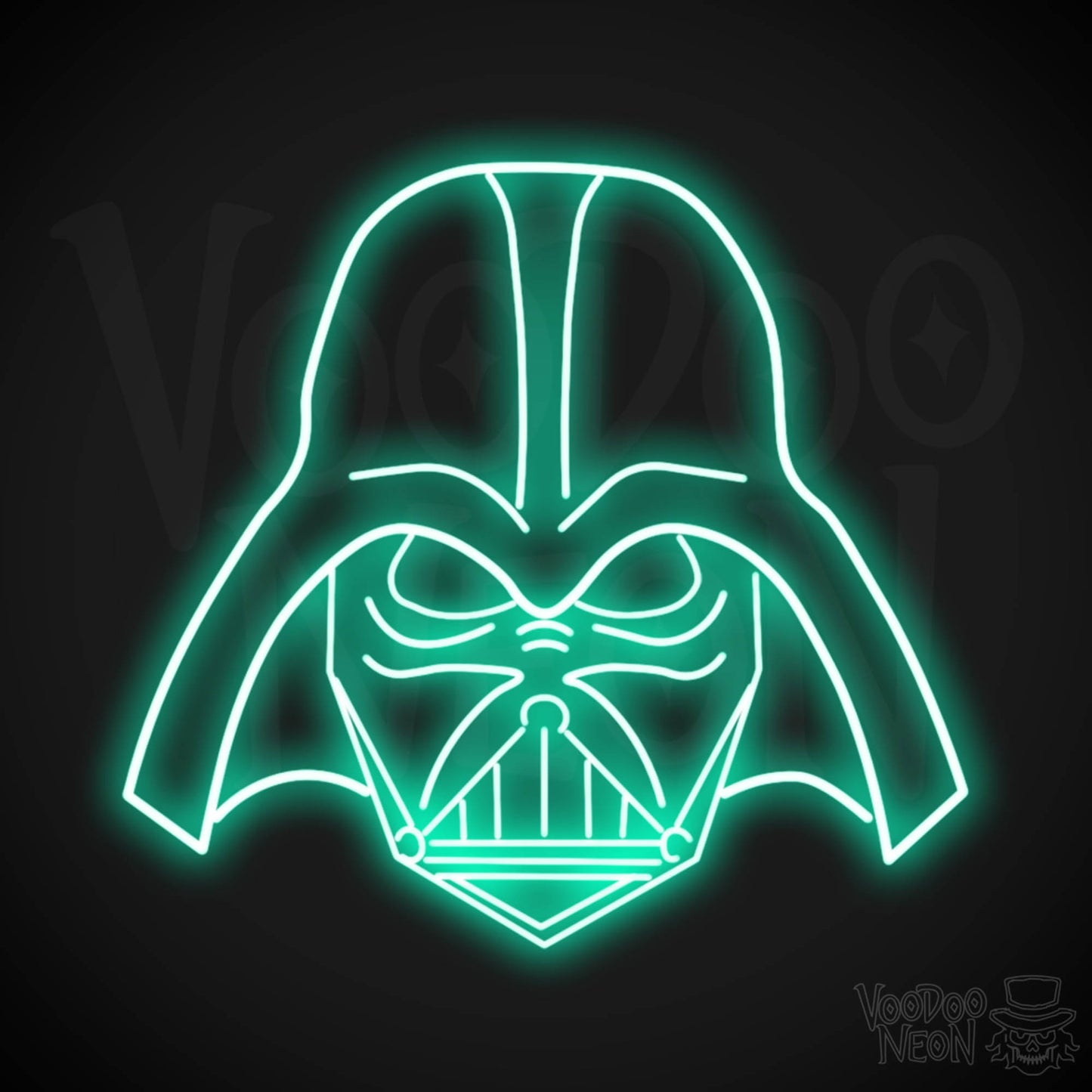 Darth Vader Neon Sign - Neon Darth Vader - Darth Vader LED Light - Color Light Green