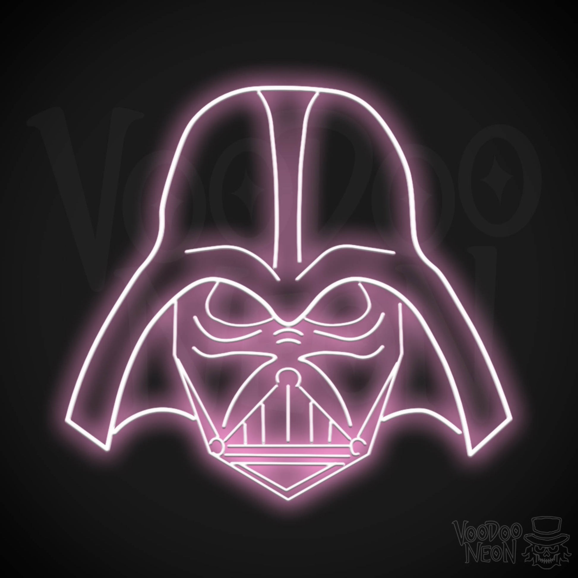 Darth Vader Neon Sign - Neon Darth Vader - Darth Vader LED Light - Color Light Pink