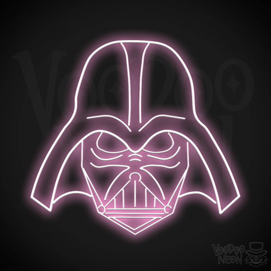 Darth Vader Neon Sign - Neon Darth Vader - Darth Vader LED Light - Color Light Pink
