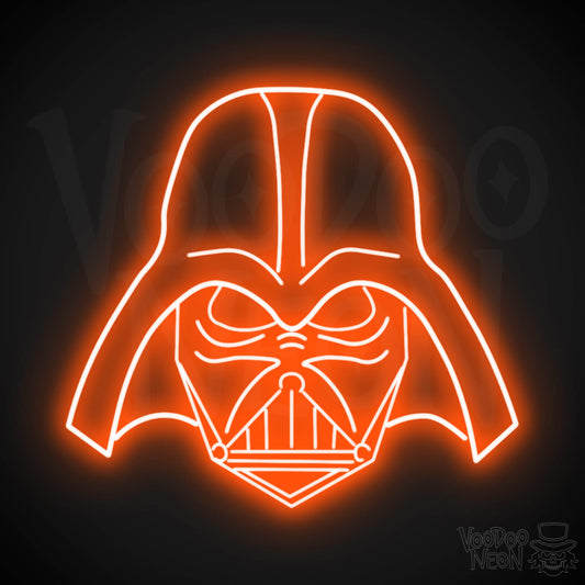 Darth Vader Neon Sign - Neon Darth Vader - Darth Vader LED Light - Color Orange