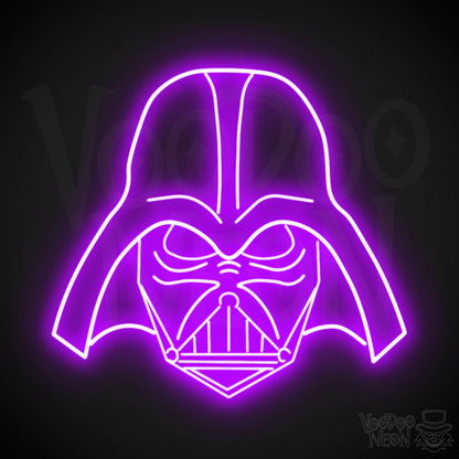 Darth Vader Neon Sign - Neon Darth Vader - Darth Vader LED Light - Color Purple