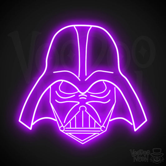 Darth Vader Neon Sign - Neon Darth Vader - Darth Vader LED Light - Color Purple