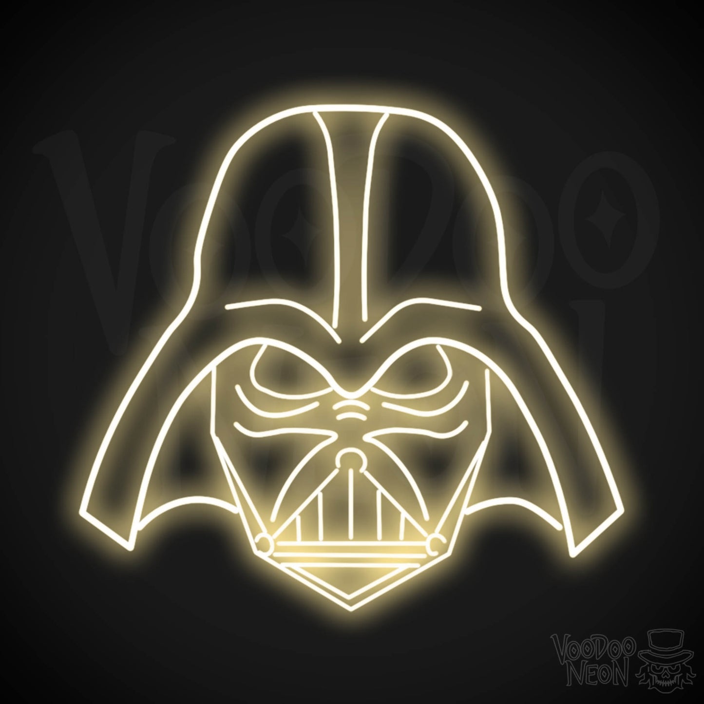 Darth Vader Neon Sign - Neon Darth Vader - Darth Vader LED Light - Color Warm White