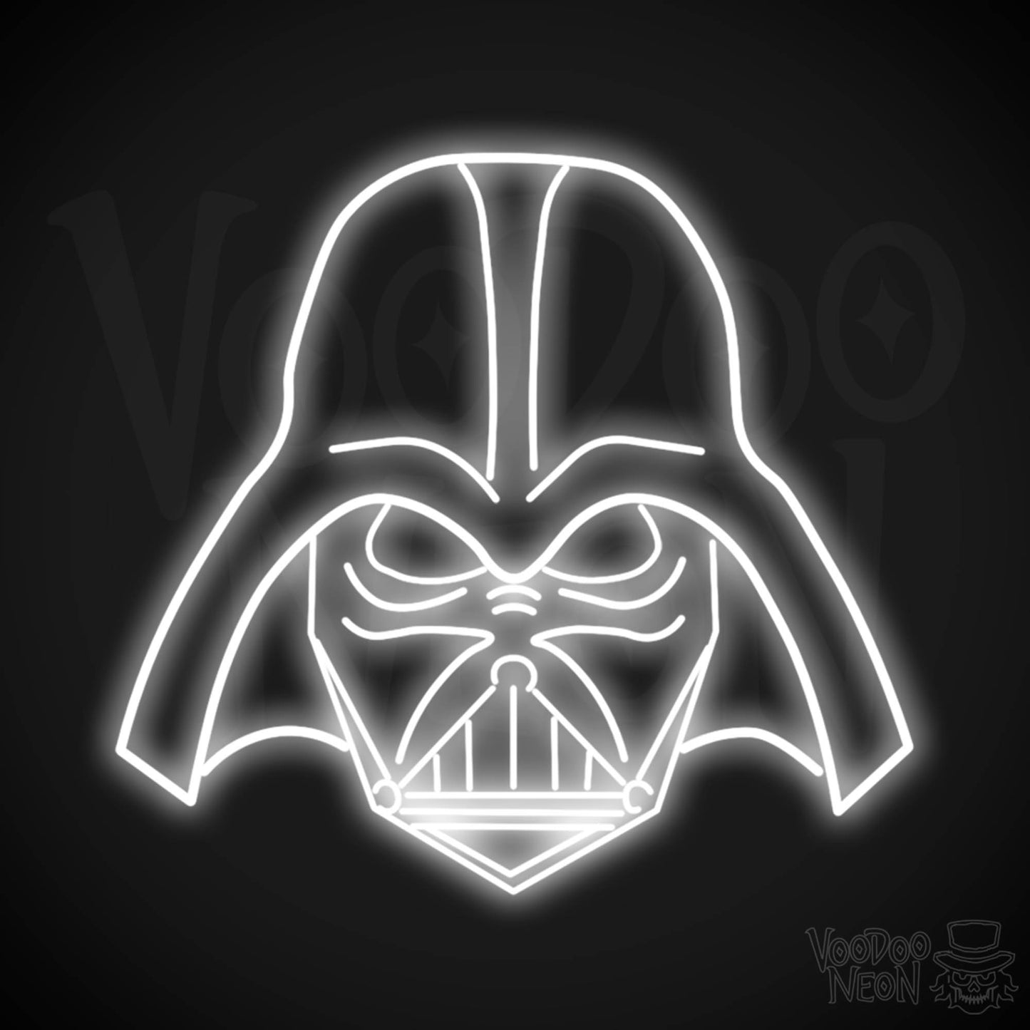 Darth Vader Neon Sign - Neon Darth Vader - Darth Vader LED Light - Color White