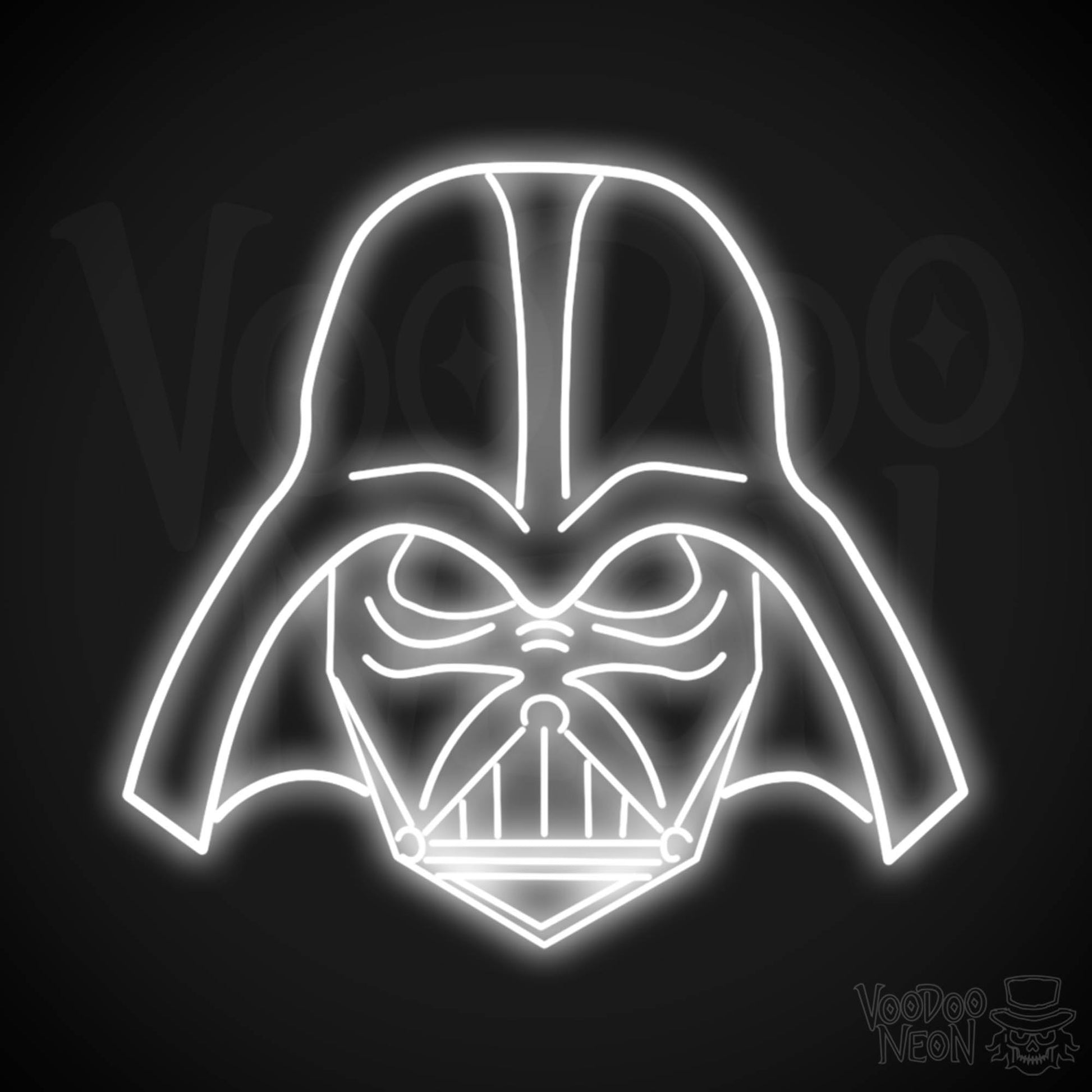 Darth Vader Neon Sign - Neon Darth Vader - Darth Vader LED Light - Color White