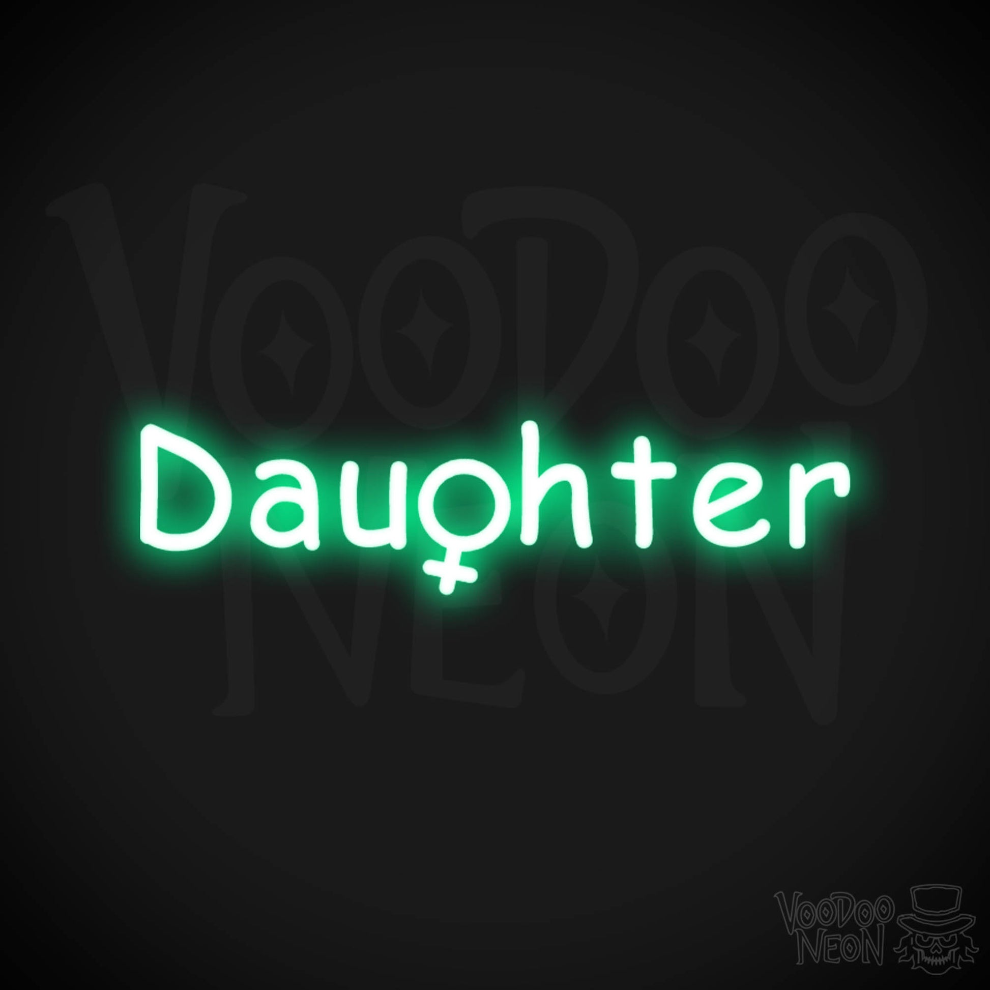 Daughter Neon Sign - Neon Daughter Sign - Kids Bedroom Signs - Color Green