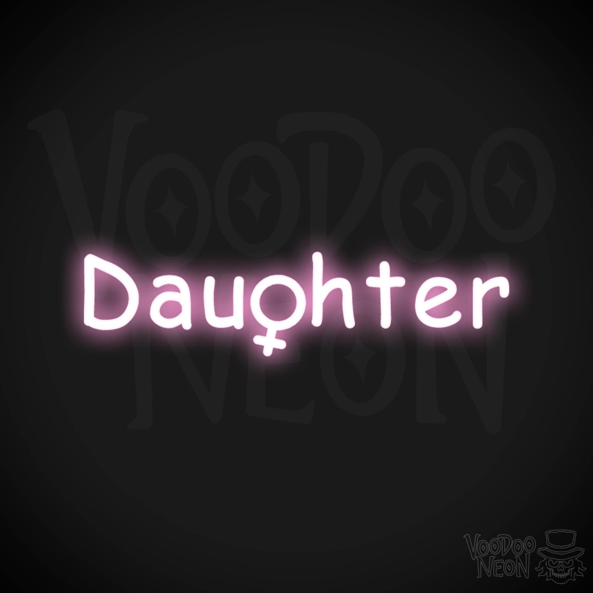 Daughter Neon Sign - Neon Daughter Sign - Kids Bedroom Signs - Color Light Pink