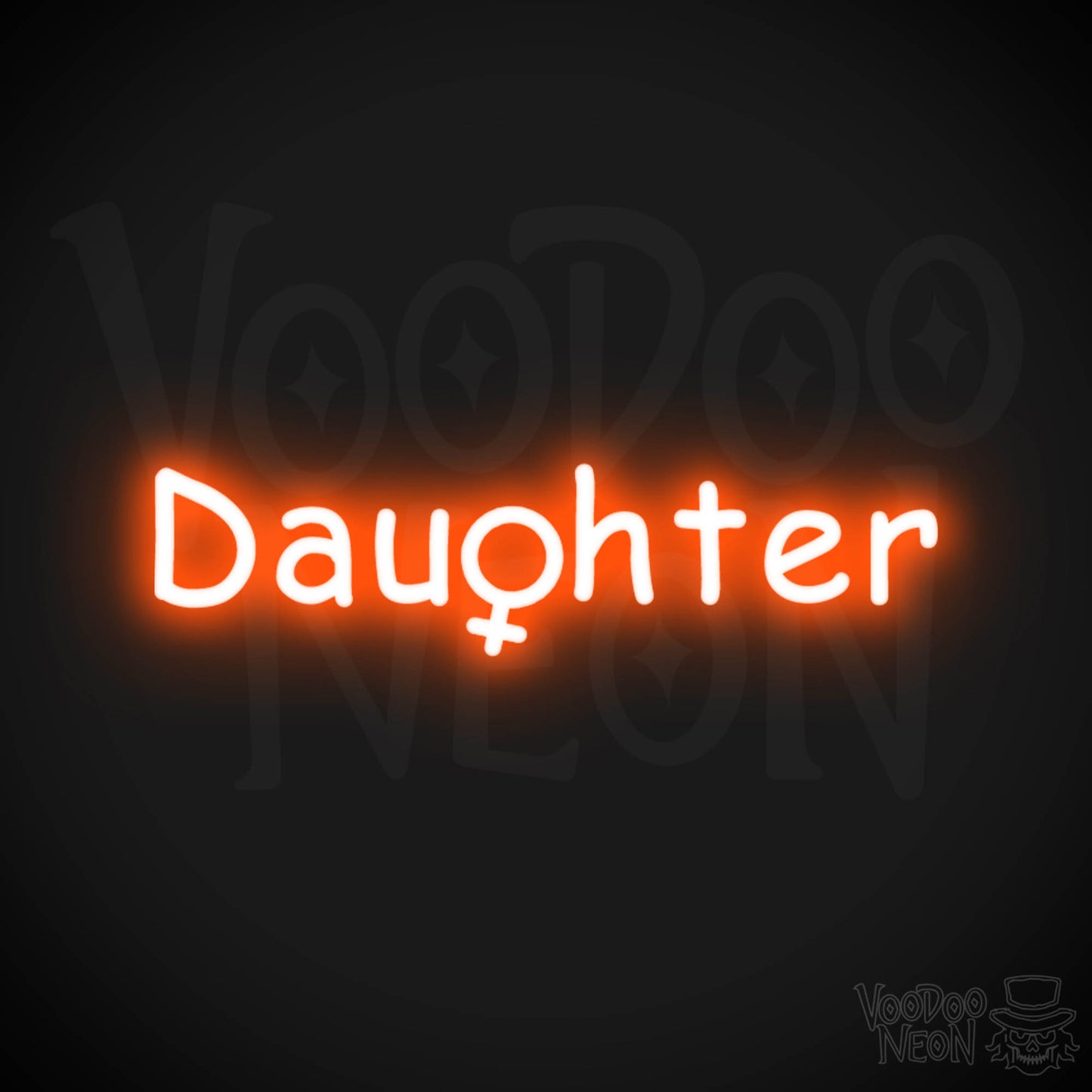 Daughter Neon Sign - Neon Daughter Sign - Kids Bedroom Signs - Color Orange
