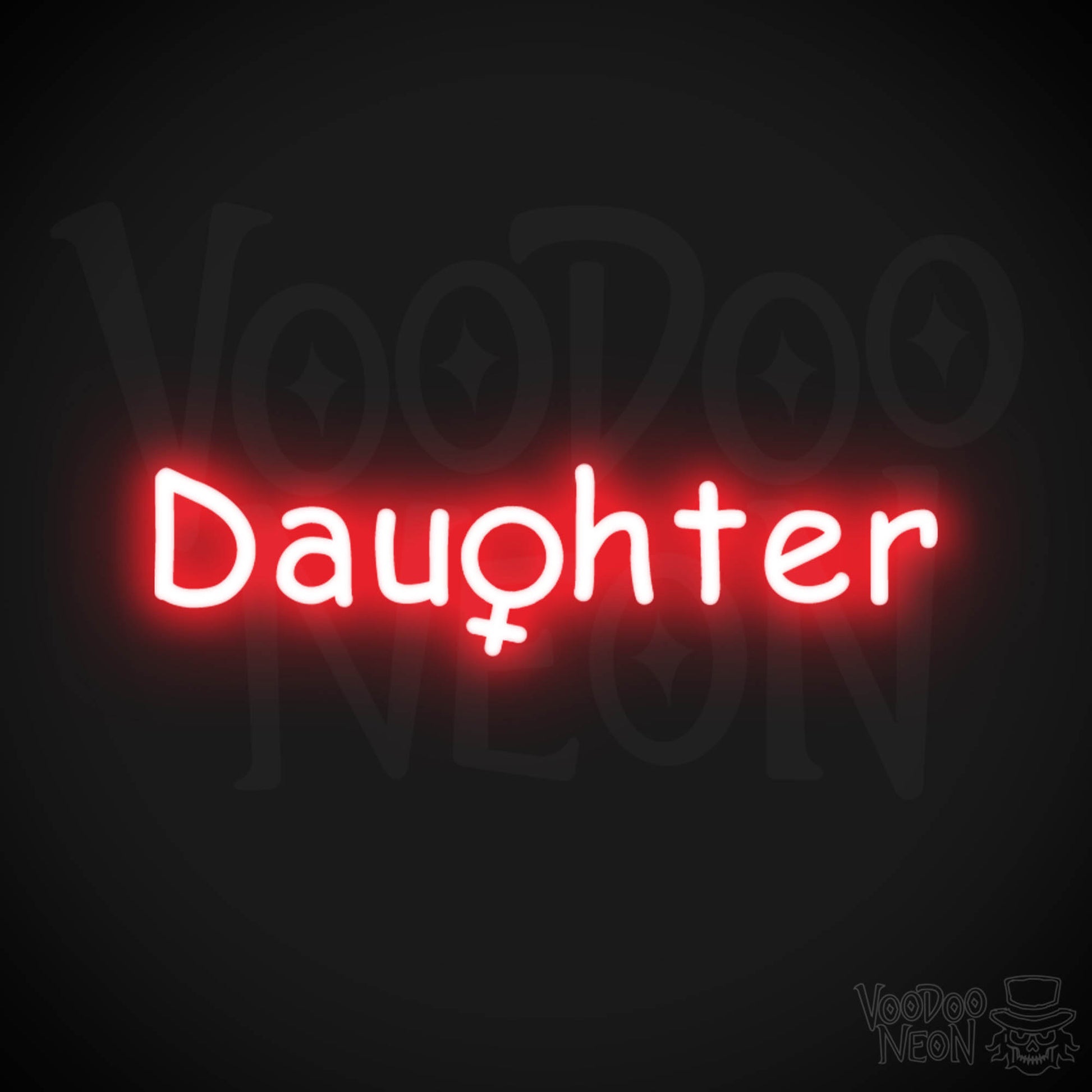 Daughter Neon Sign - Neon Daughter Sign - Kids Bedroom Signs - Color Red