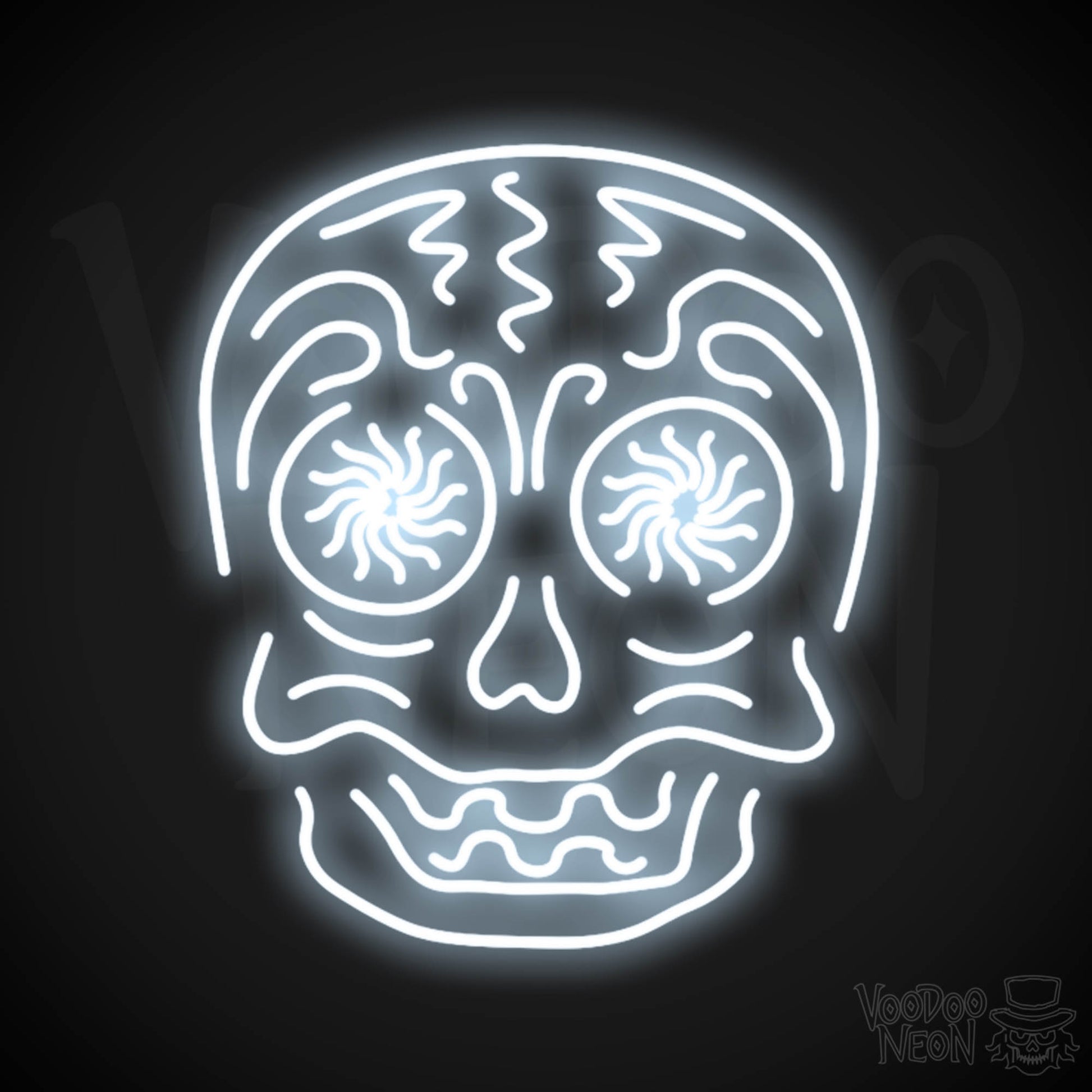 Day Of The Dead Neon Sign - Neon Day Of The Dead Sign - Color Cool White