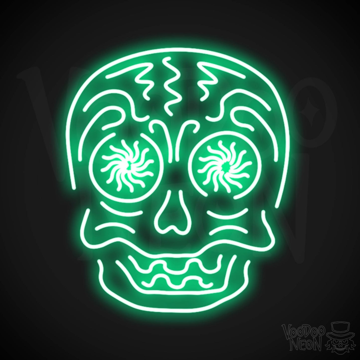 Day Of The Dead Neon Sign - Neon Day Of The Dead Sign - Color Green