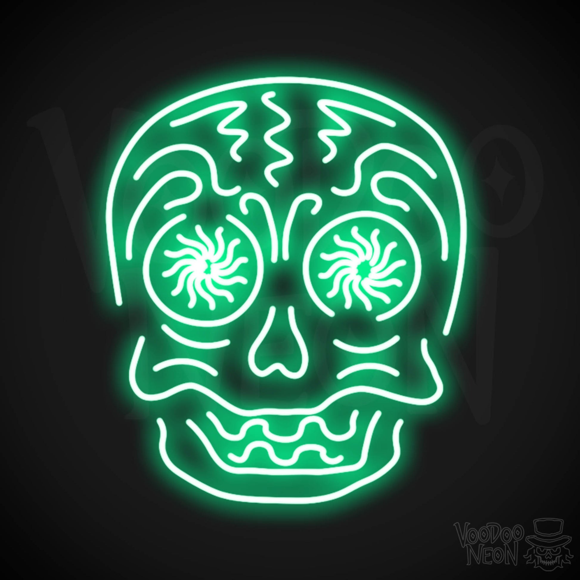 Day Of The Dead Neon Sign - Neon Day Of The Dead Sign - Color Green