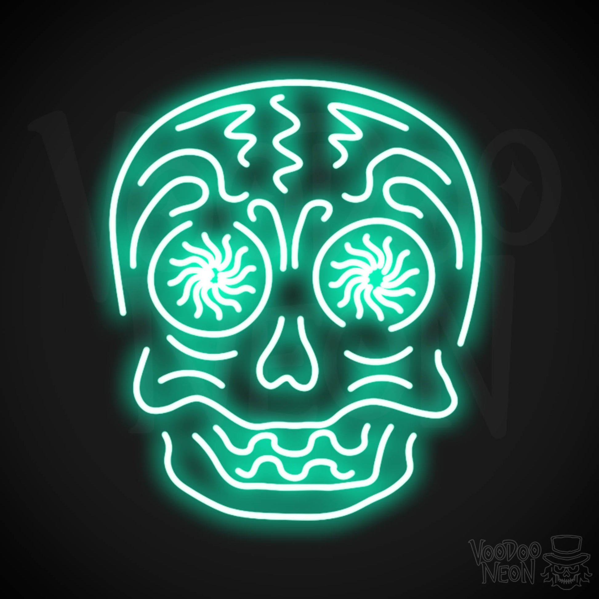 Day Of The Dead Neon Sign - Neon Day Of The Dead Sign - Color Light Green