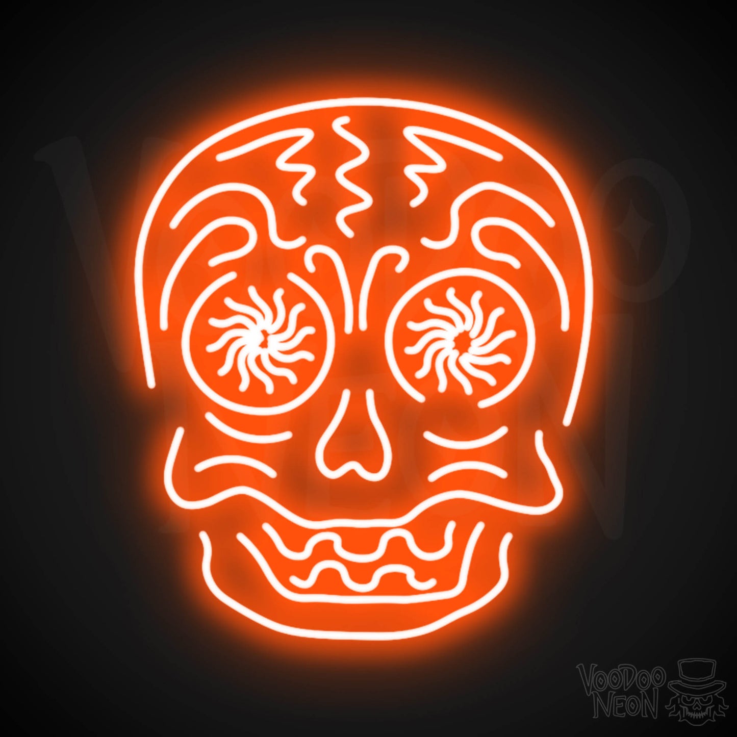 Day Of The Dead Neon Sign - Neon Day Of The Dead Sign - Color Orange