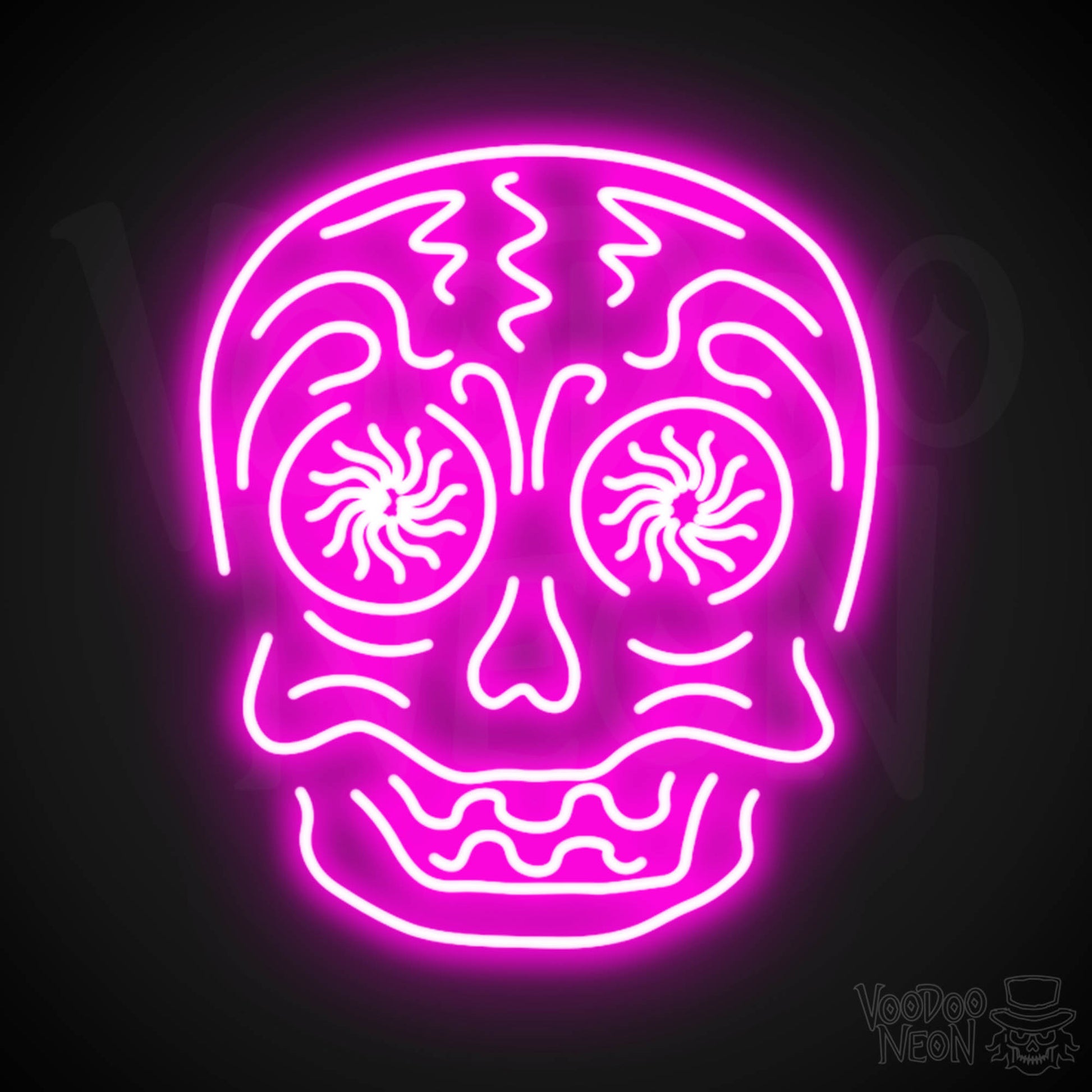 Day Of The Dead Neon Sign - Neon Day Of The Dead Sign - Color Pink