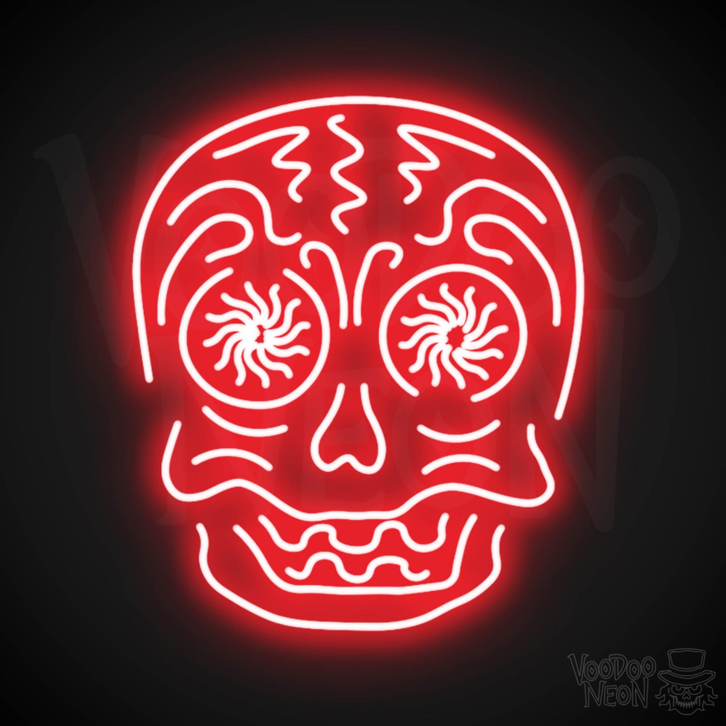 Day Of The Dead Neon Sign - Neon Day Of The Dead Sign - Color Red