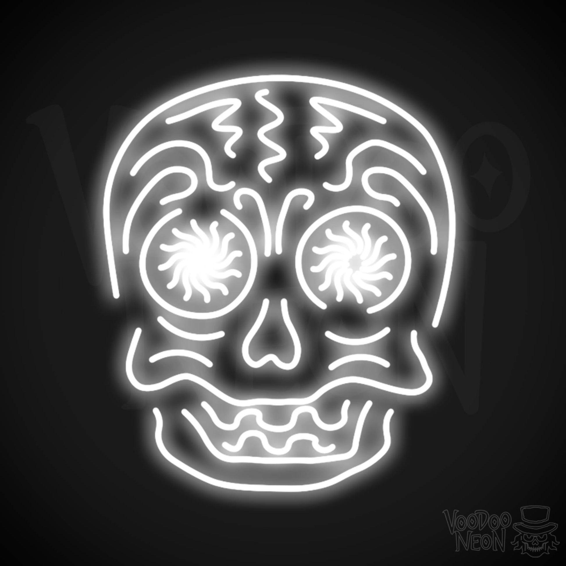 Day Of The Dead Neon Sign - Neon Day Of The Dead Sign - Color White