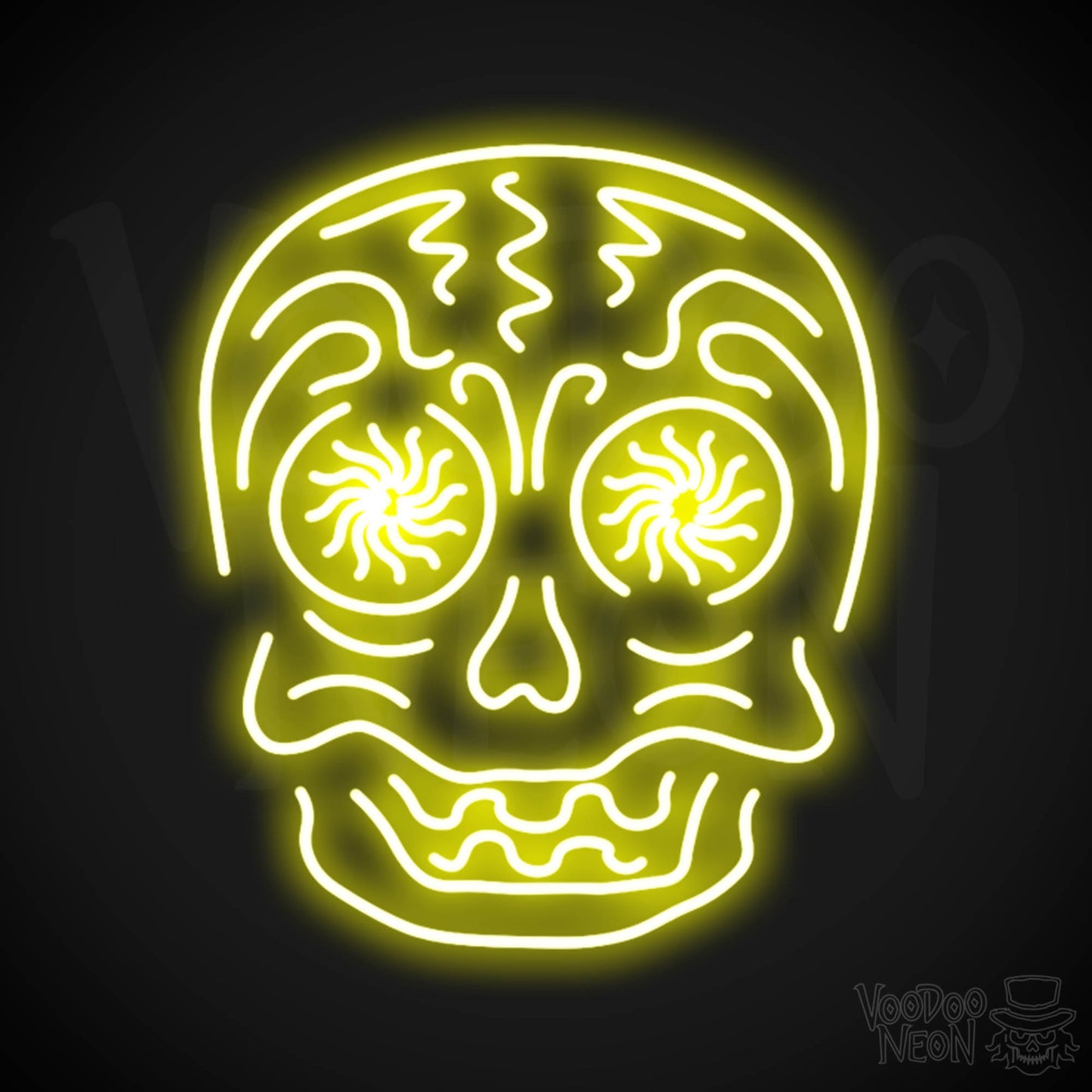 Day Of The Dead Neon Sign - Neon Day Of The Dead Sign - Color Yellow
